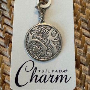 NEW! Silpada "Dream It" Reversible Sterling Silver Charm